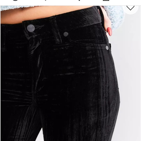 Wrangler Black Velvet Flare Pants - Picture 5 of 9